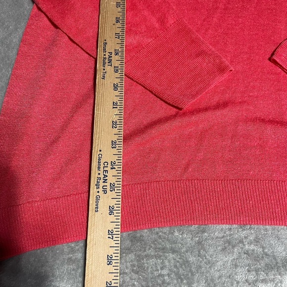 Chicos Top Womens‎ XL Pink Polo Neck Pullover Linen Sweater Coastal Beach Tunic - Picture 2 of 6